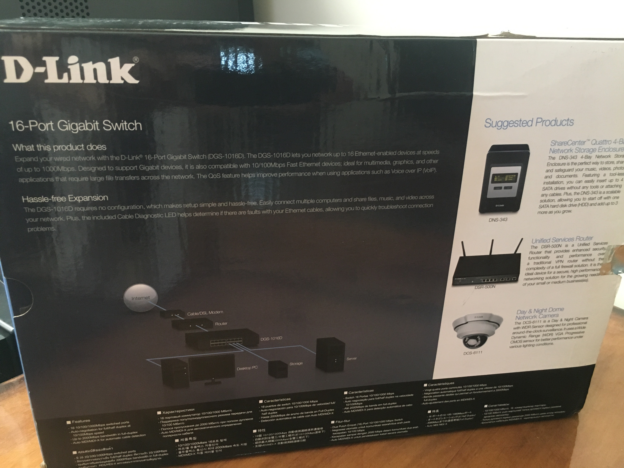 سوئیج DLINK 16Prt Gigabit مدل DGS-106D
