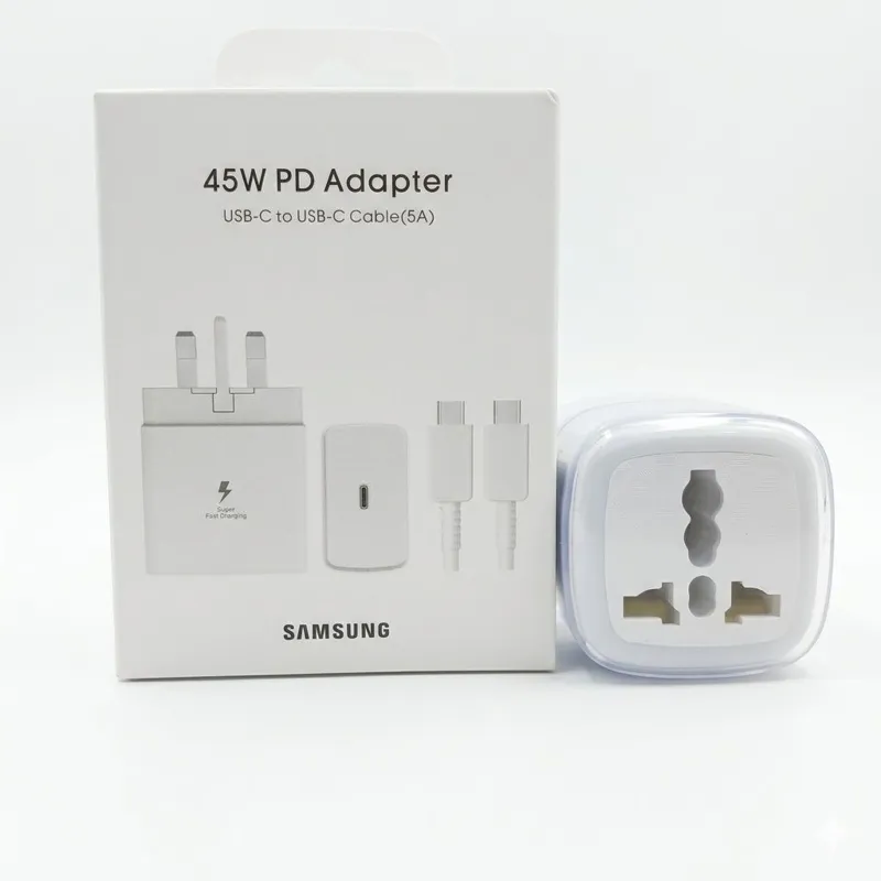 شارژروکابل 45 وات سامسونگ مدل EP-TA845 همراه تبدیل