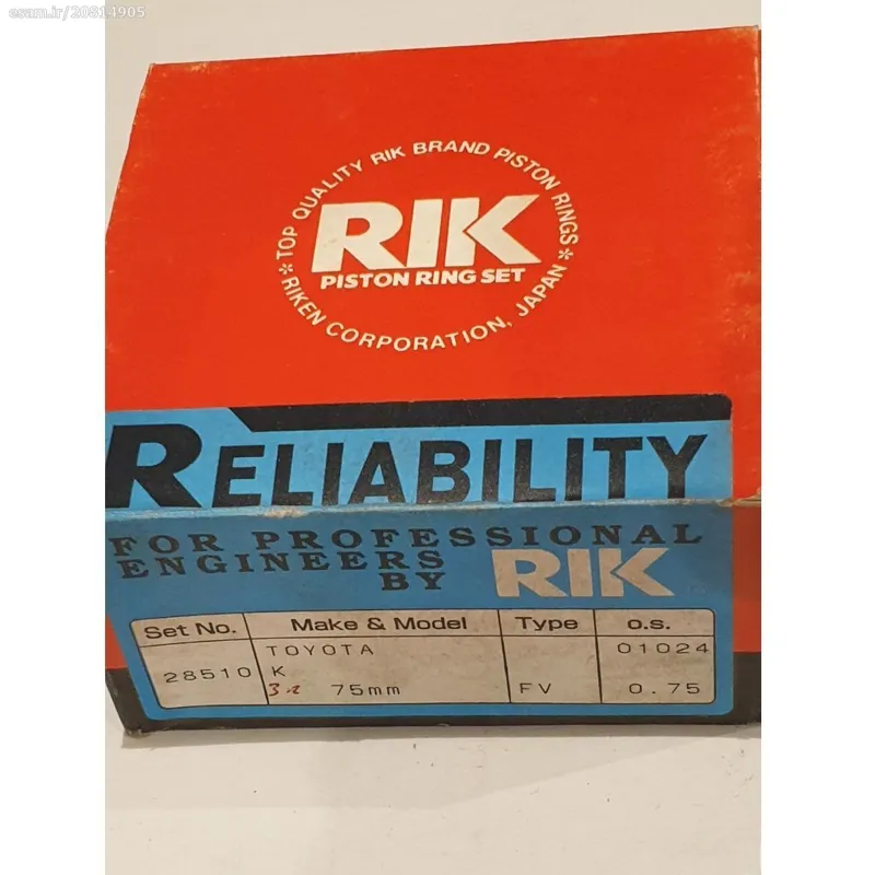  رینگ پیستون تویوتا موتور K / 3K  - ژاپنی 75mm