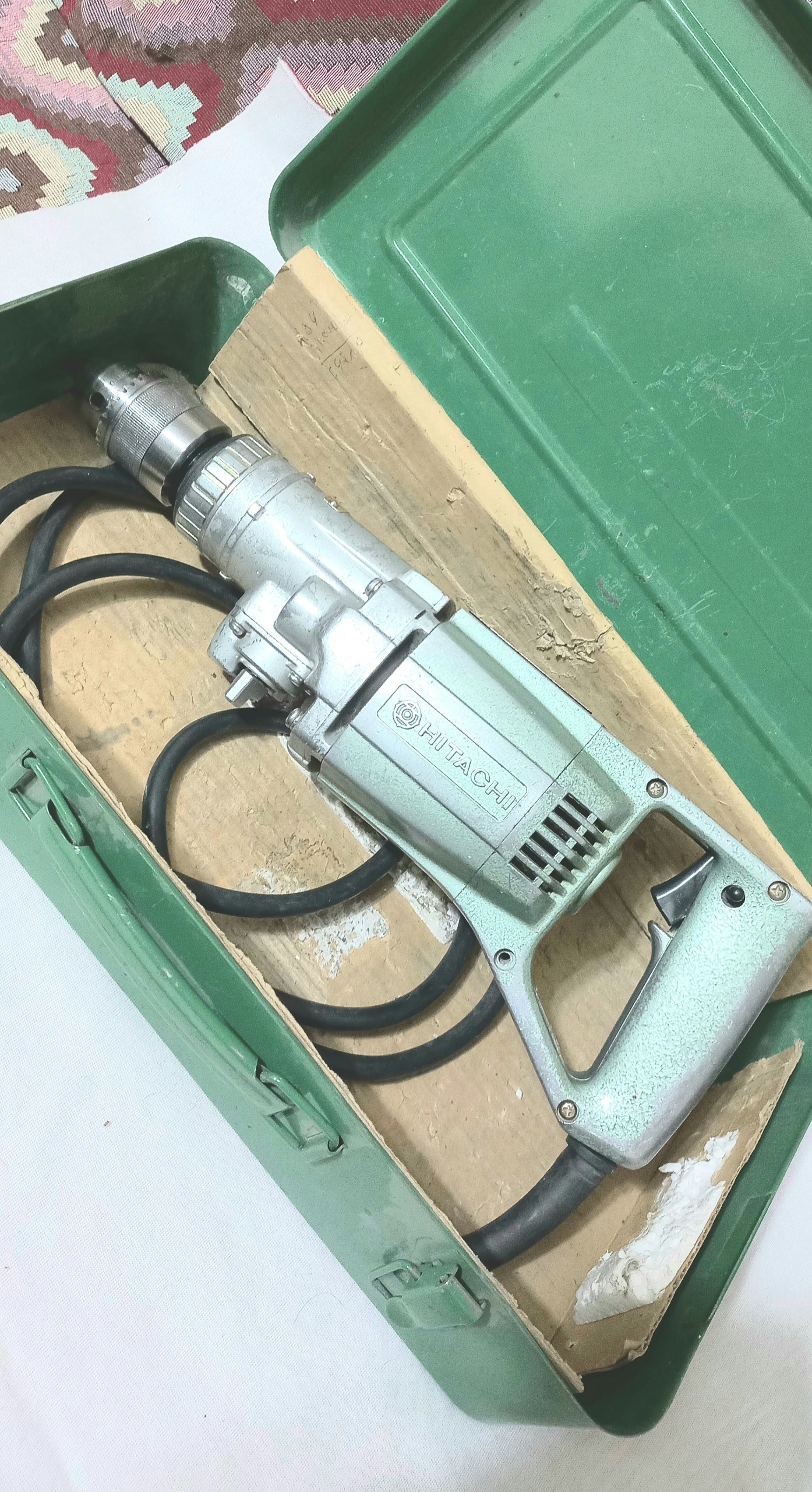دریل چکشی هیتاچی ژاپن با جعبه فلزی فابریک