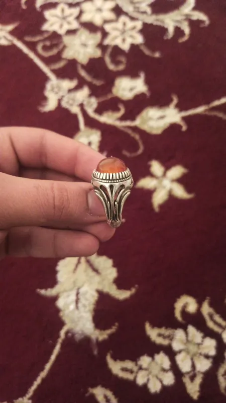 انگشتر عقیق کهنه رکاب دست