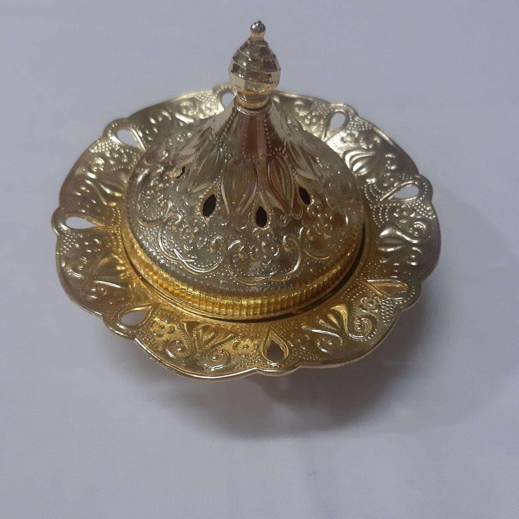 قندان فلزی طلایی