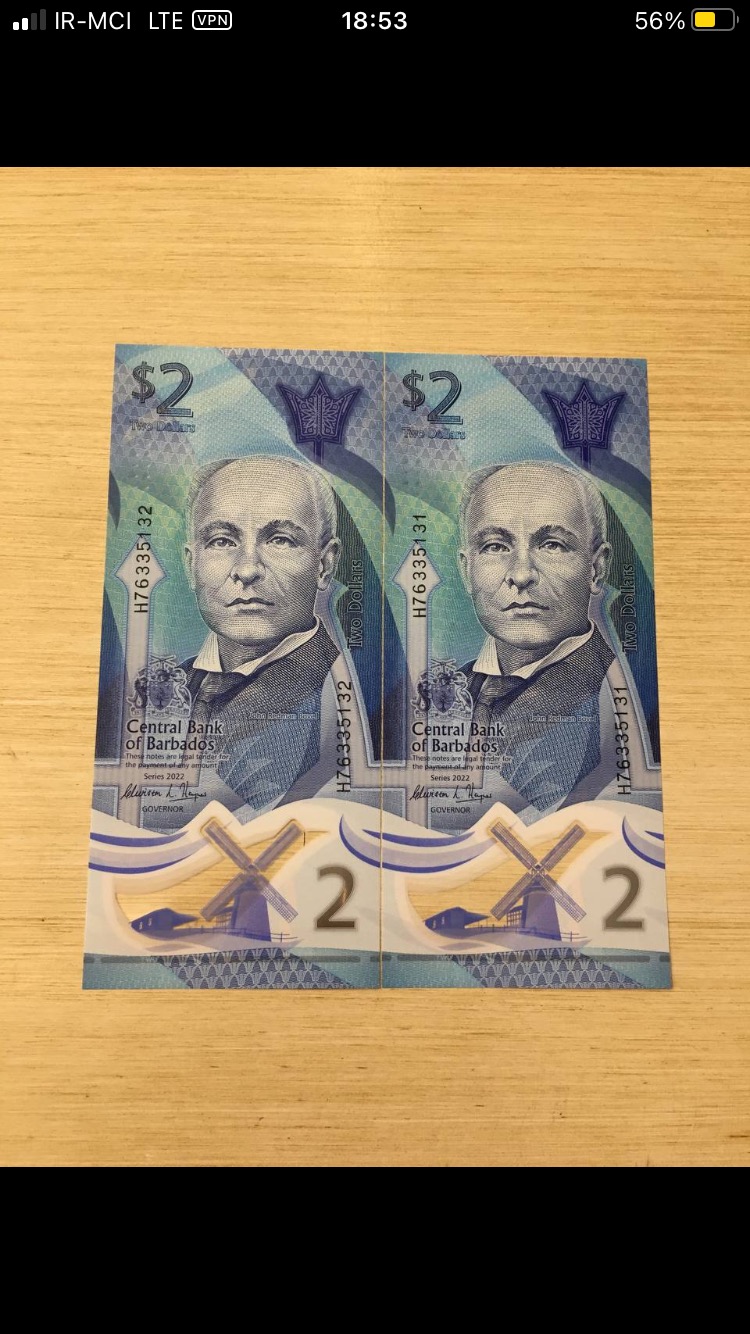 جفت بانکی 2 دلار باربادوس