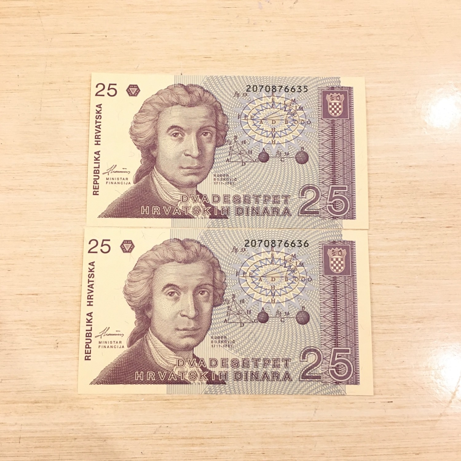 تک بانکی 25 دینارا کرواسی سایز کوچک