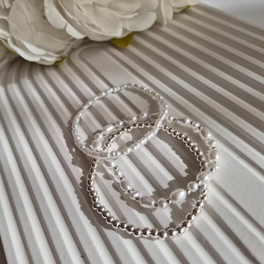 دستبند سه لاین مرواریدی