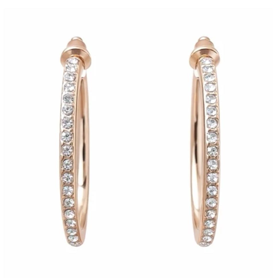 گوشواره نیم حلقه نگین دار