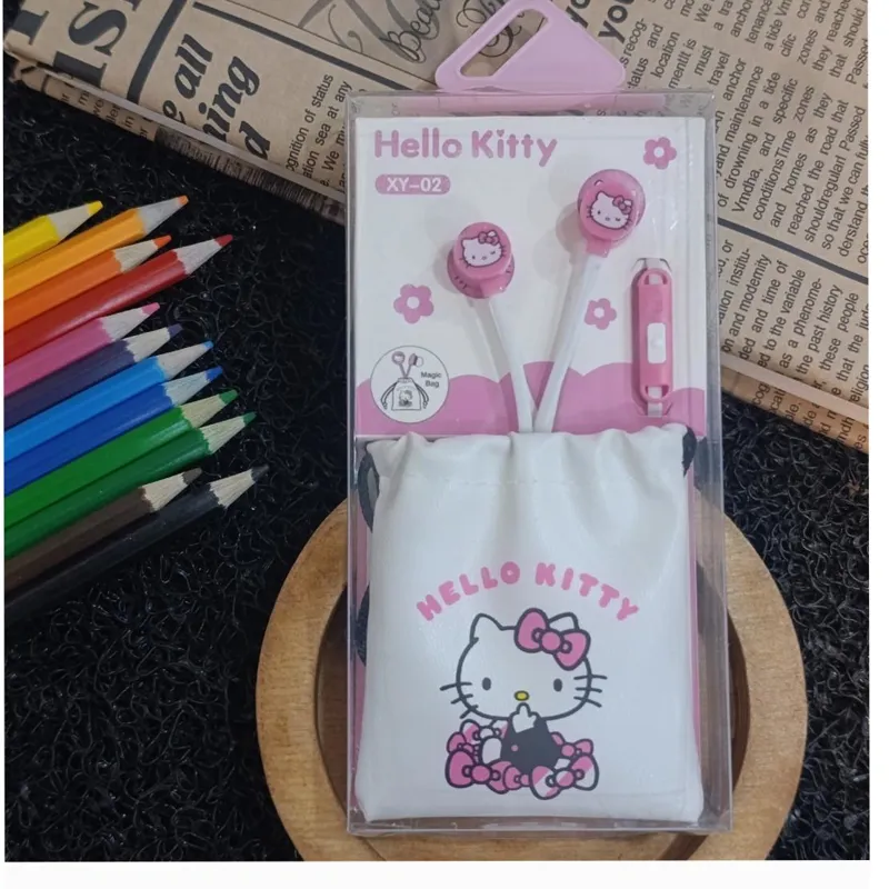 هندزفری فانتزی طرح دار زیبا و شیک hello kitty