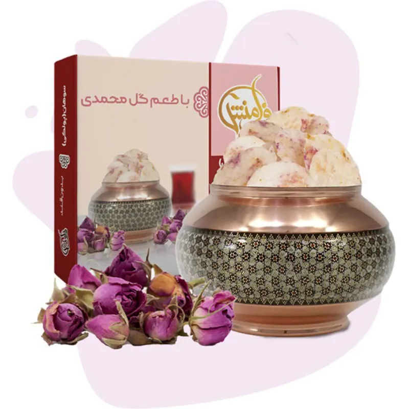 پولکی بدون قند رژیمی با طعم گل محمدی