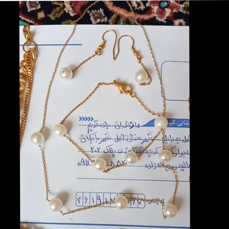 گردنبند و دستبند و گوشواره مروارید