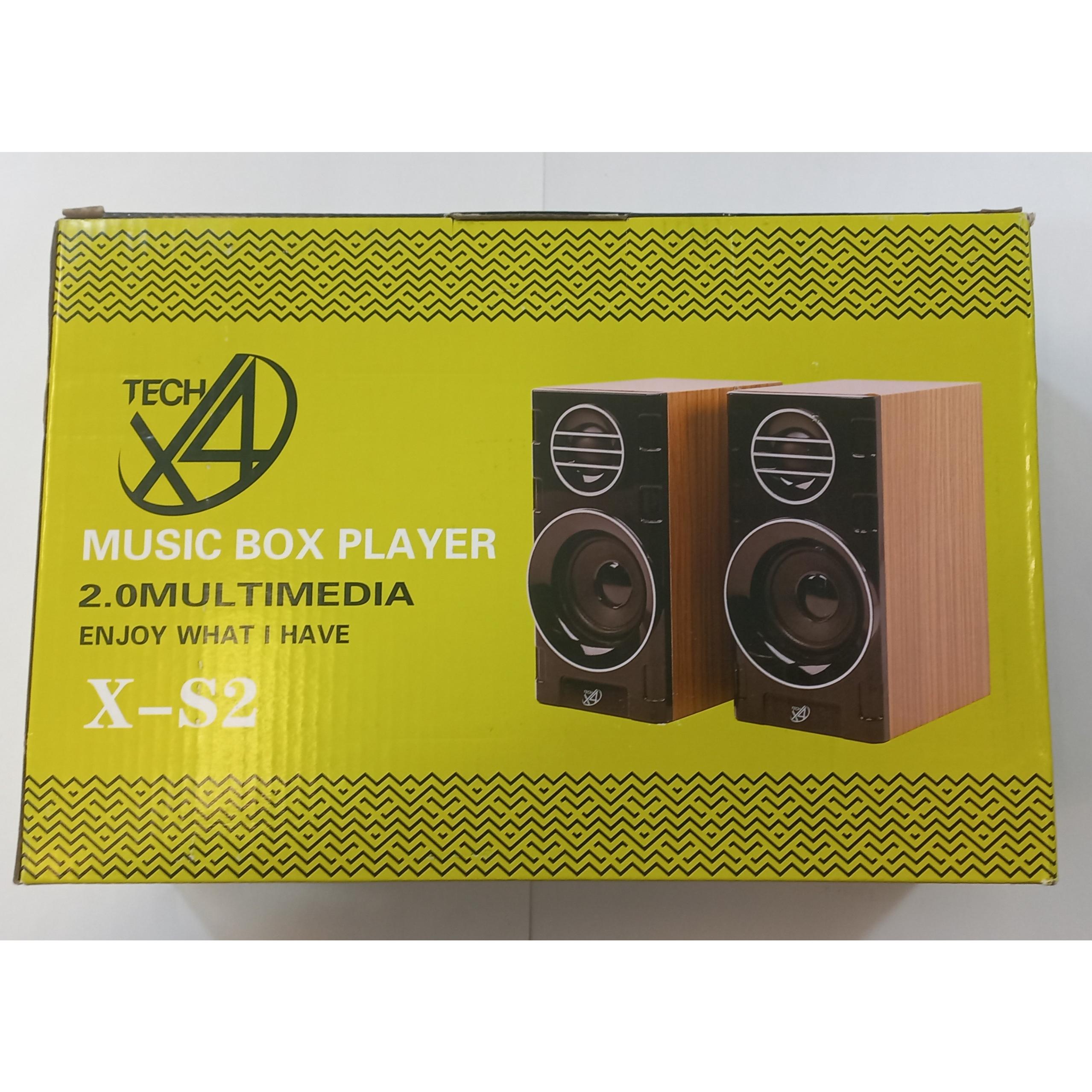 اسپیکر رومیزی X4 Tech مدل X-S2 طرح چوب