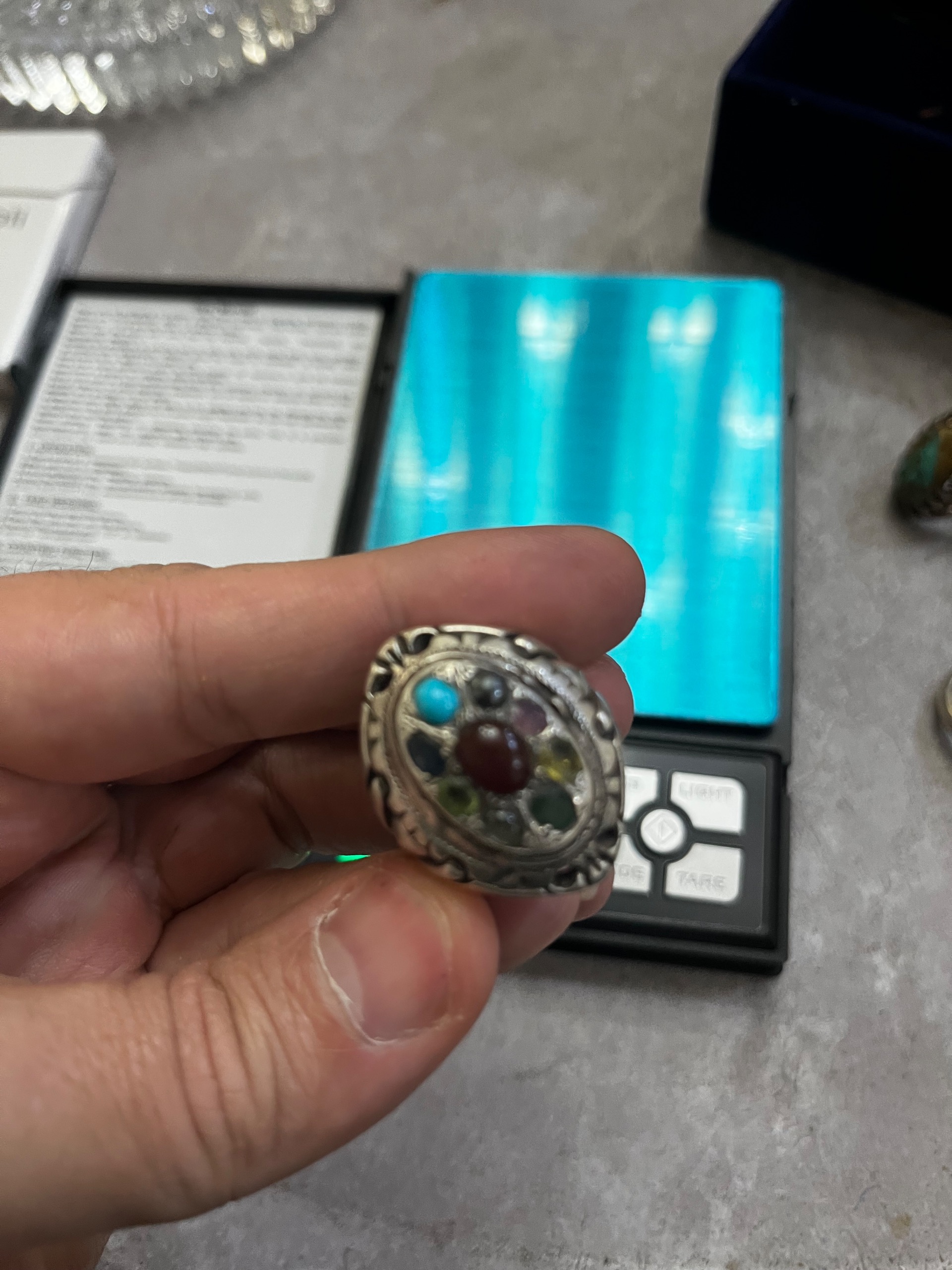 انگشتر نقره نگین دار