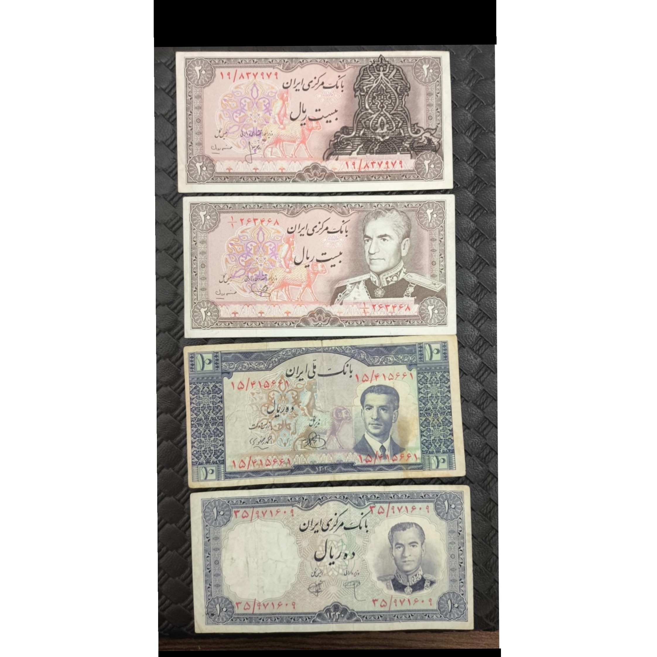 4 عدد اسکناس پهلوی