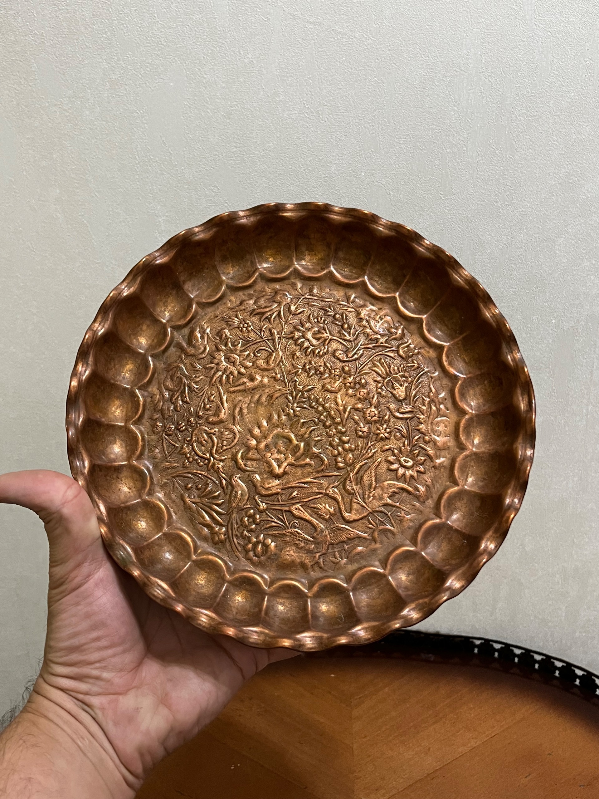 دیوارکوب مسی قلم کاری