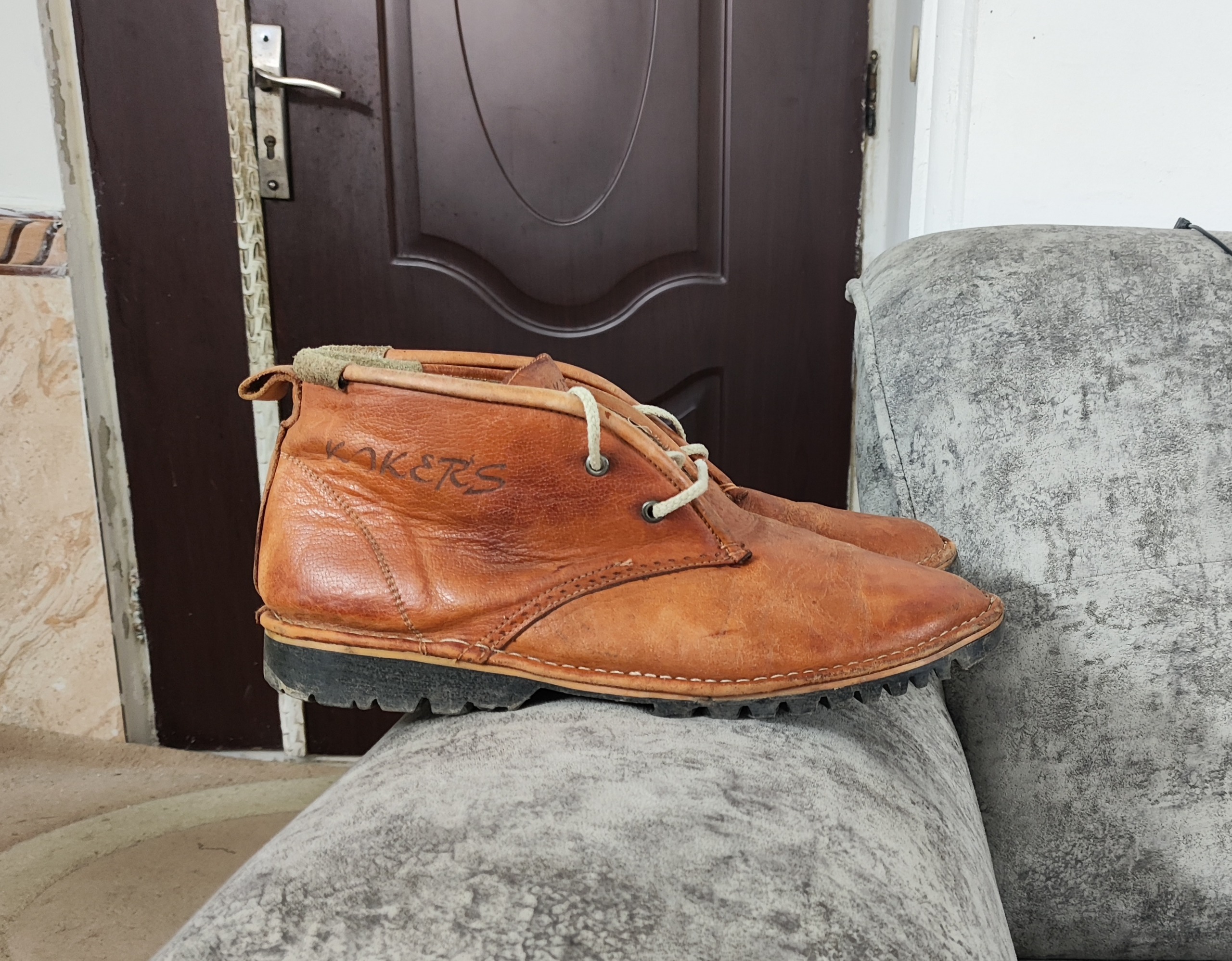 نیم بوت چرم اصل