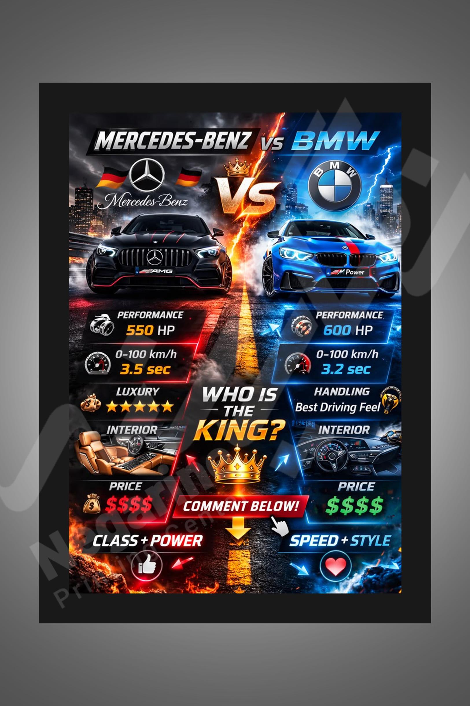 تابلو عکس BMW در مقابل مرسدس بنز؛ کد20