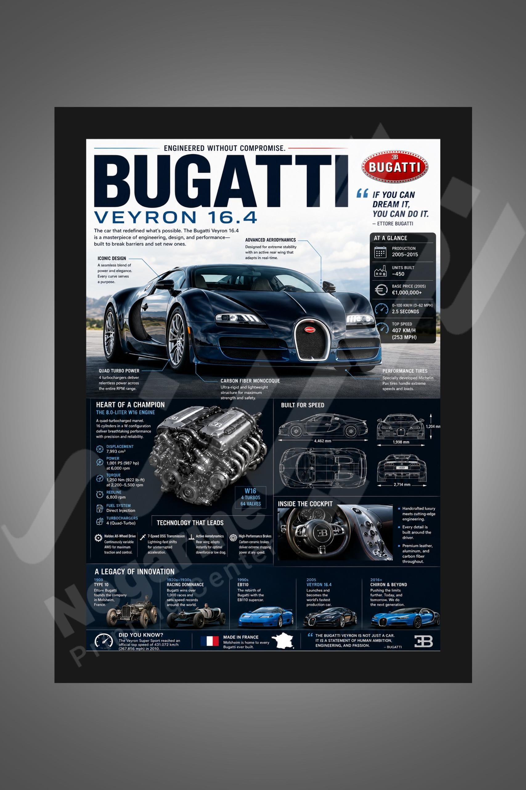 تابلو عکس بوگاتی؛ کد26