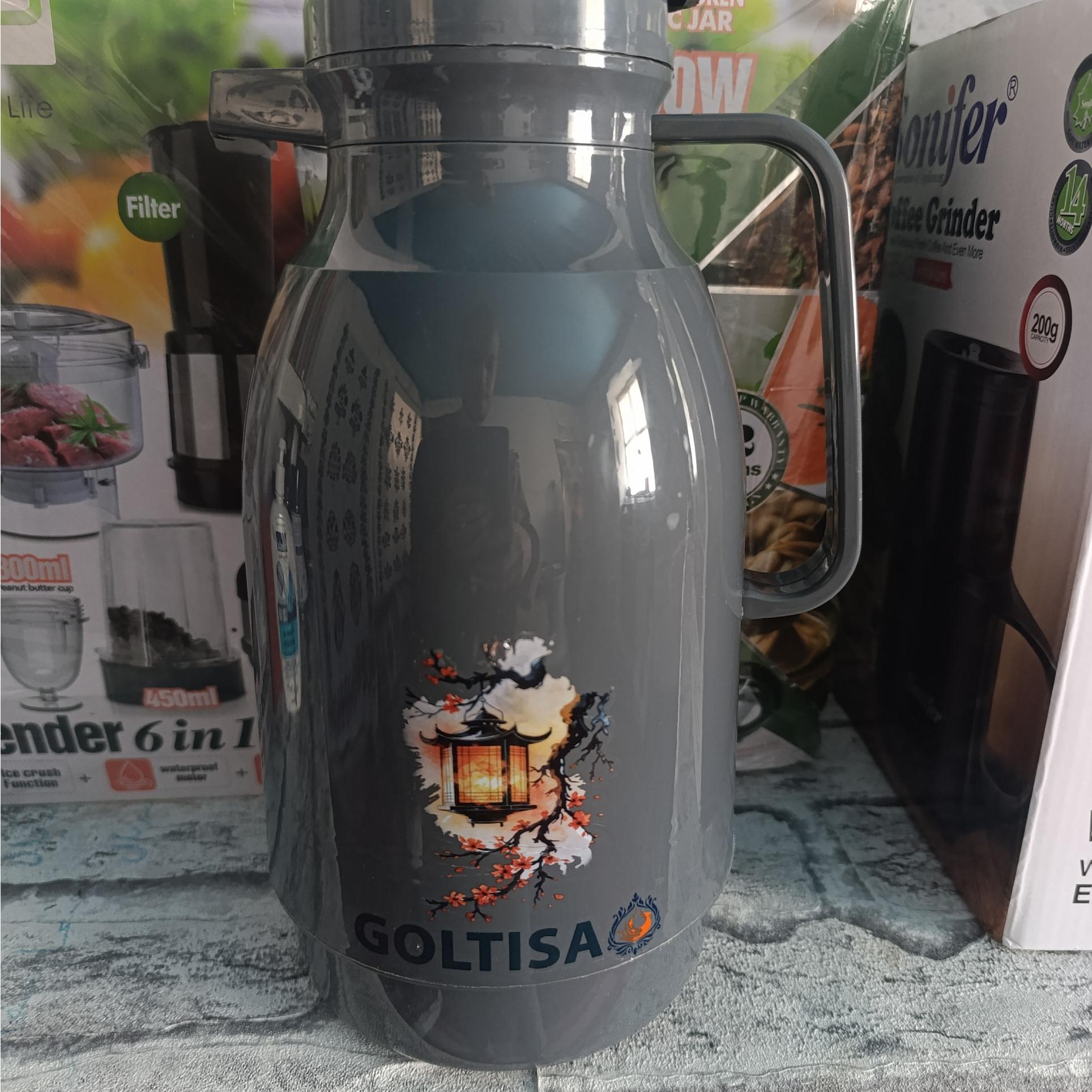 فلاسک یک لیتری گلتیسا خاکستری