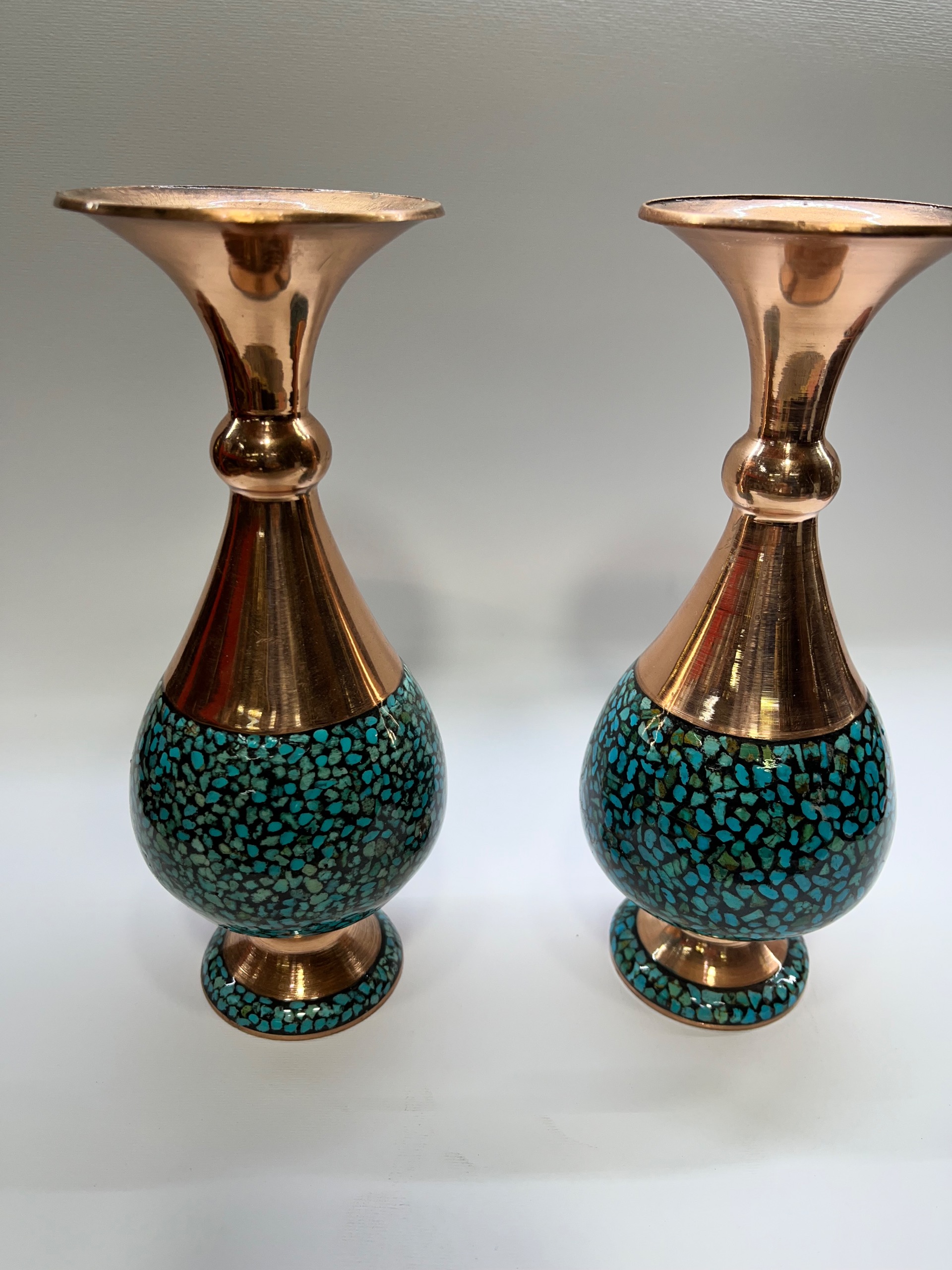 گلدان مسی فیروزه