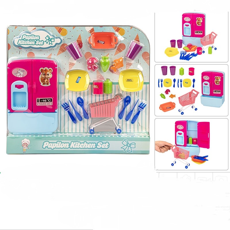 ست یخچال ، ظروف و چرخ خرید