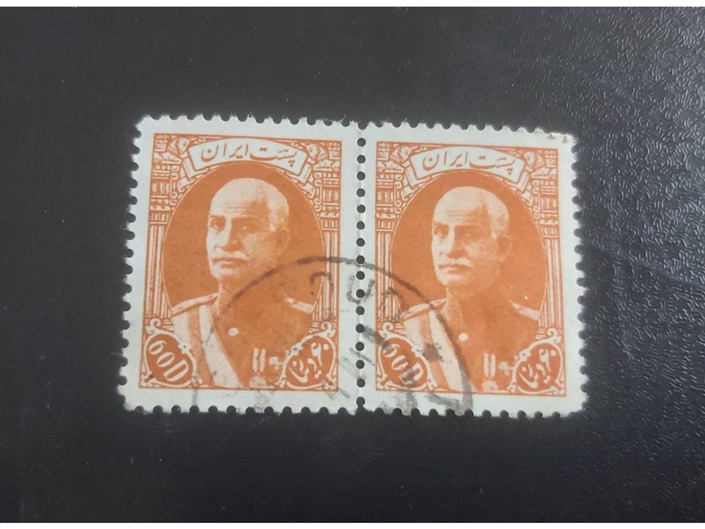 جفت تمبر 60 دینار رضاشاه سال 1316