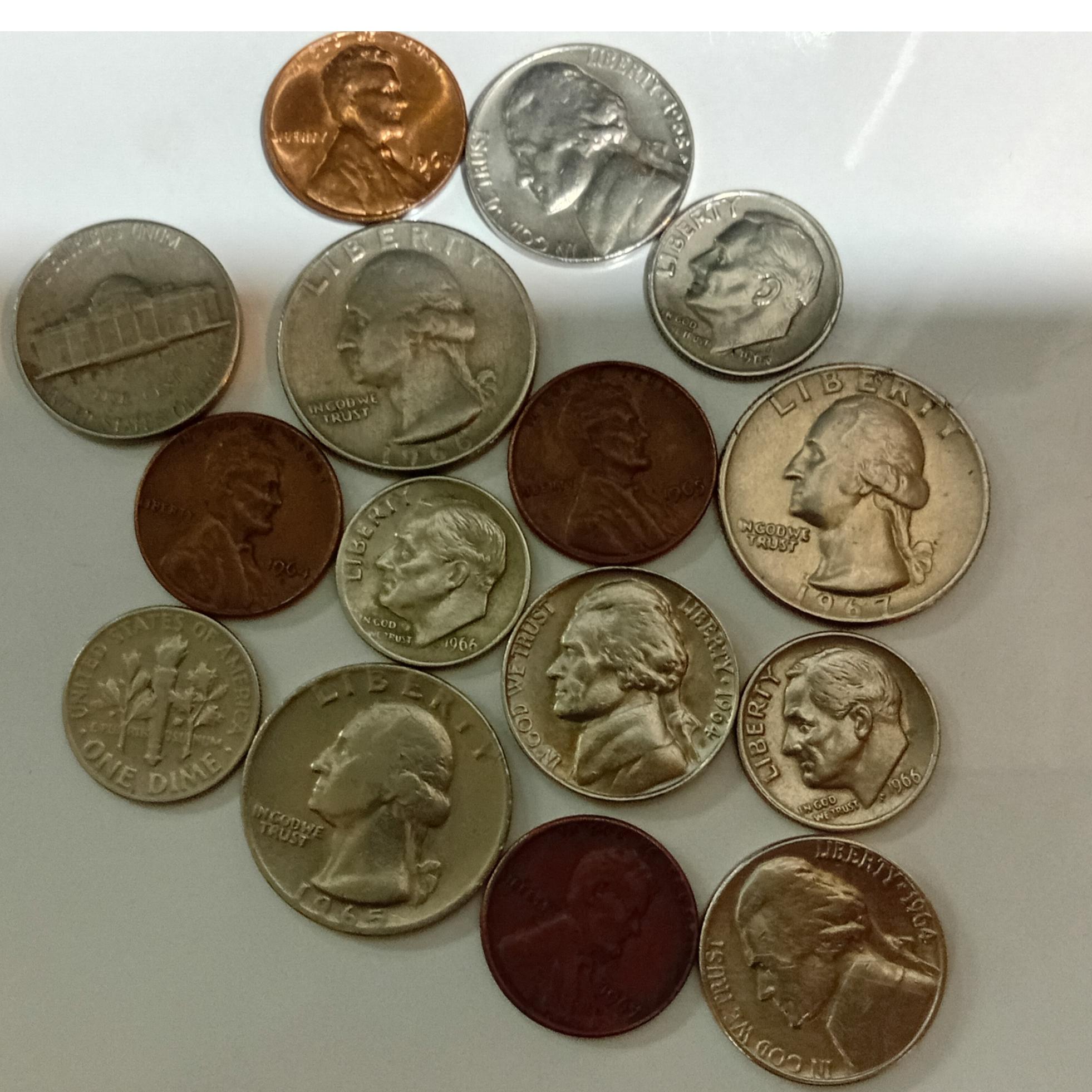 ست سکه1،5،10،25سنتی دهه60امریکا