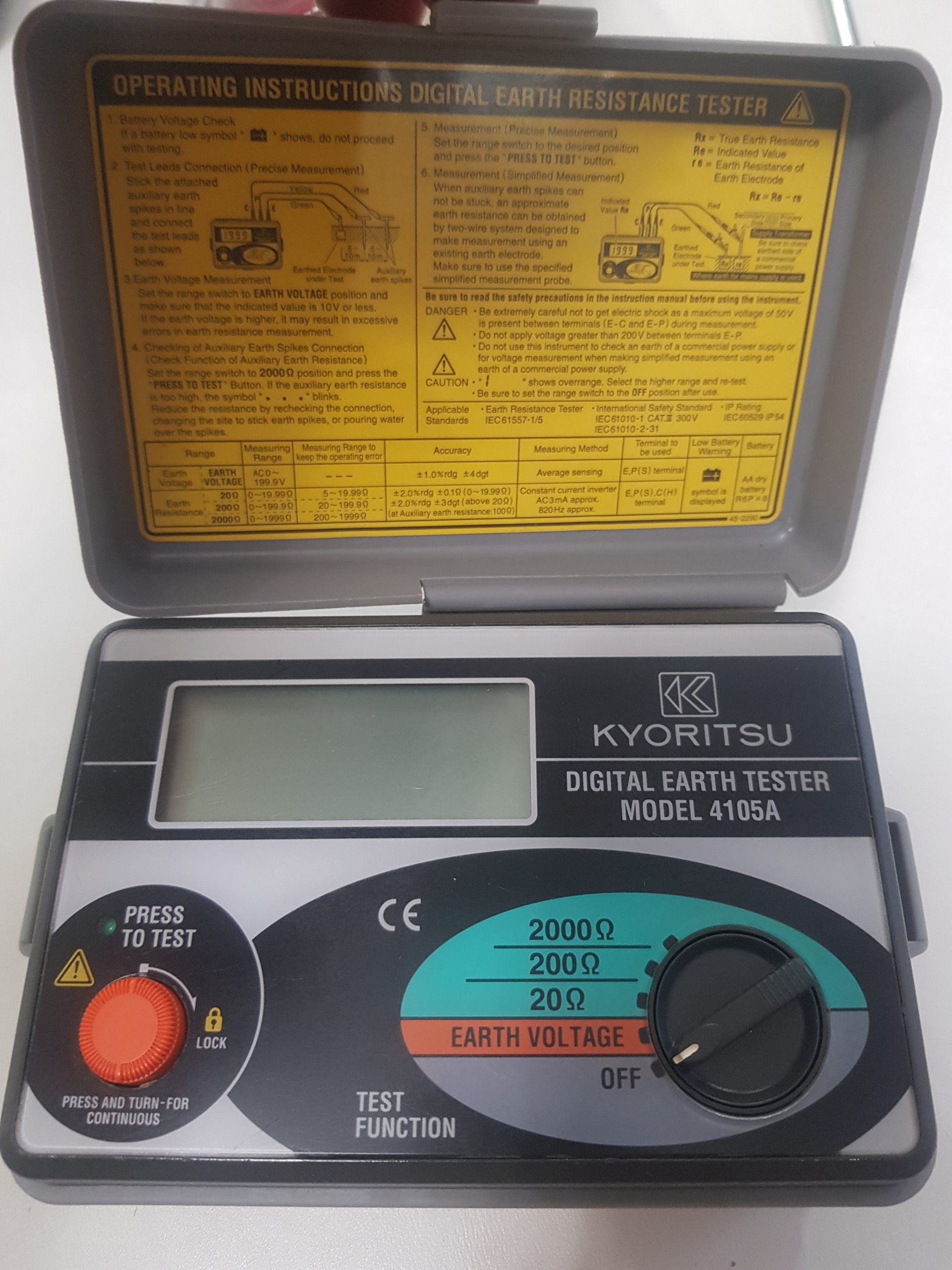 ارت سنج ( ارت تستر ) کیوریتسو KYORITSU 4105A