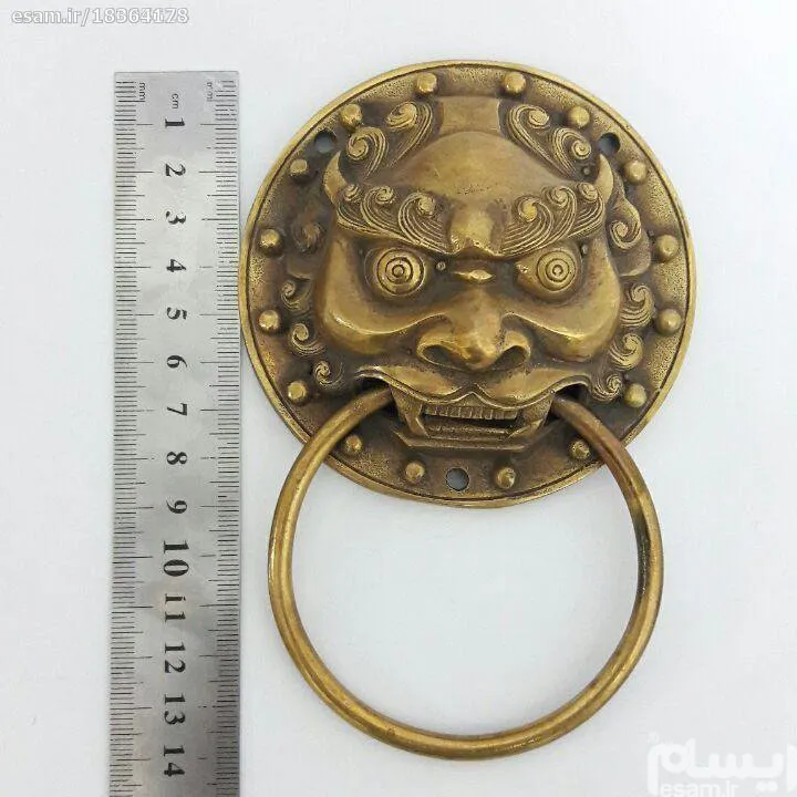 کلون درب (جا حوله ای) برنزی نقش شیر