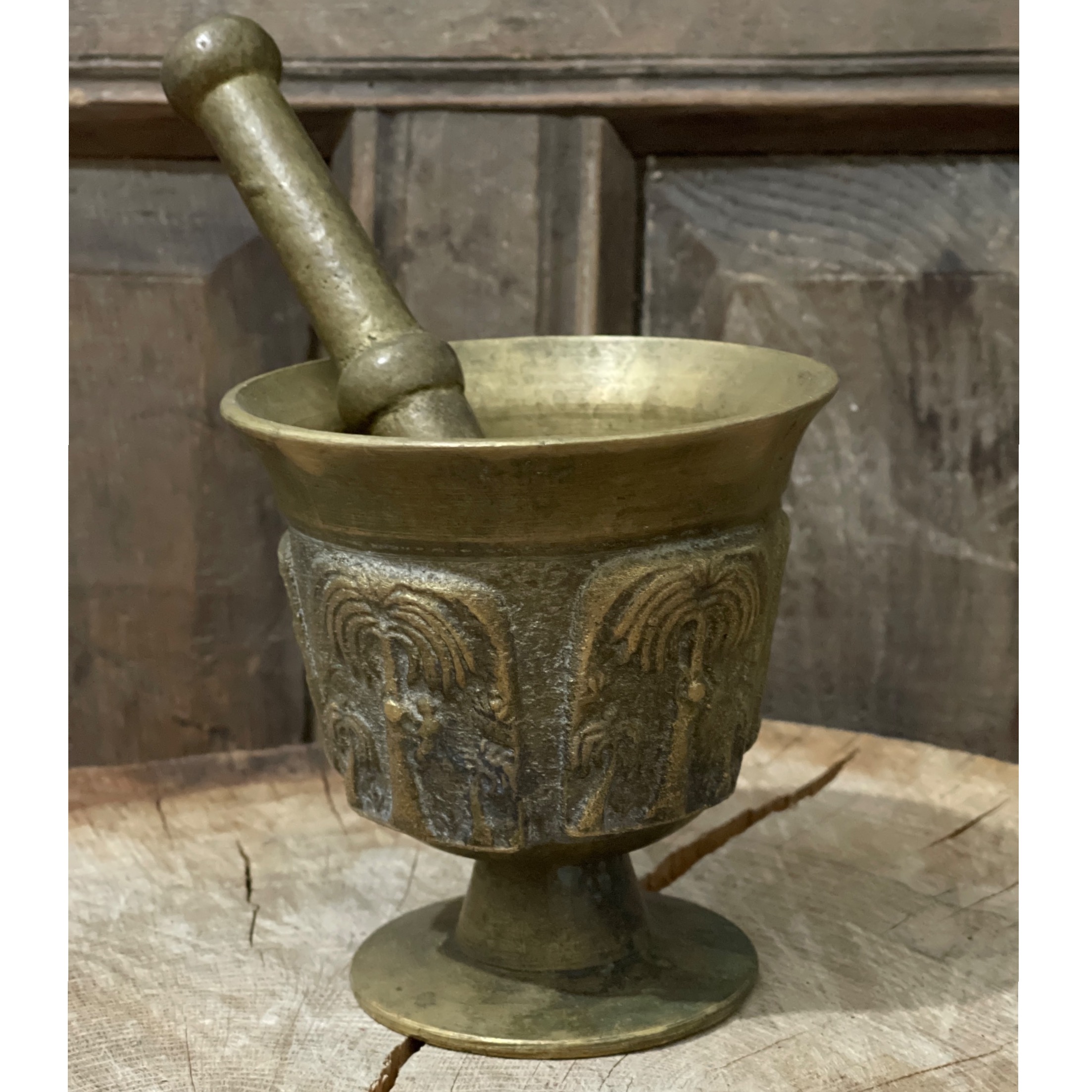 هاون قلمکاری برنجی