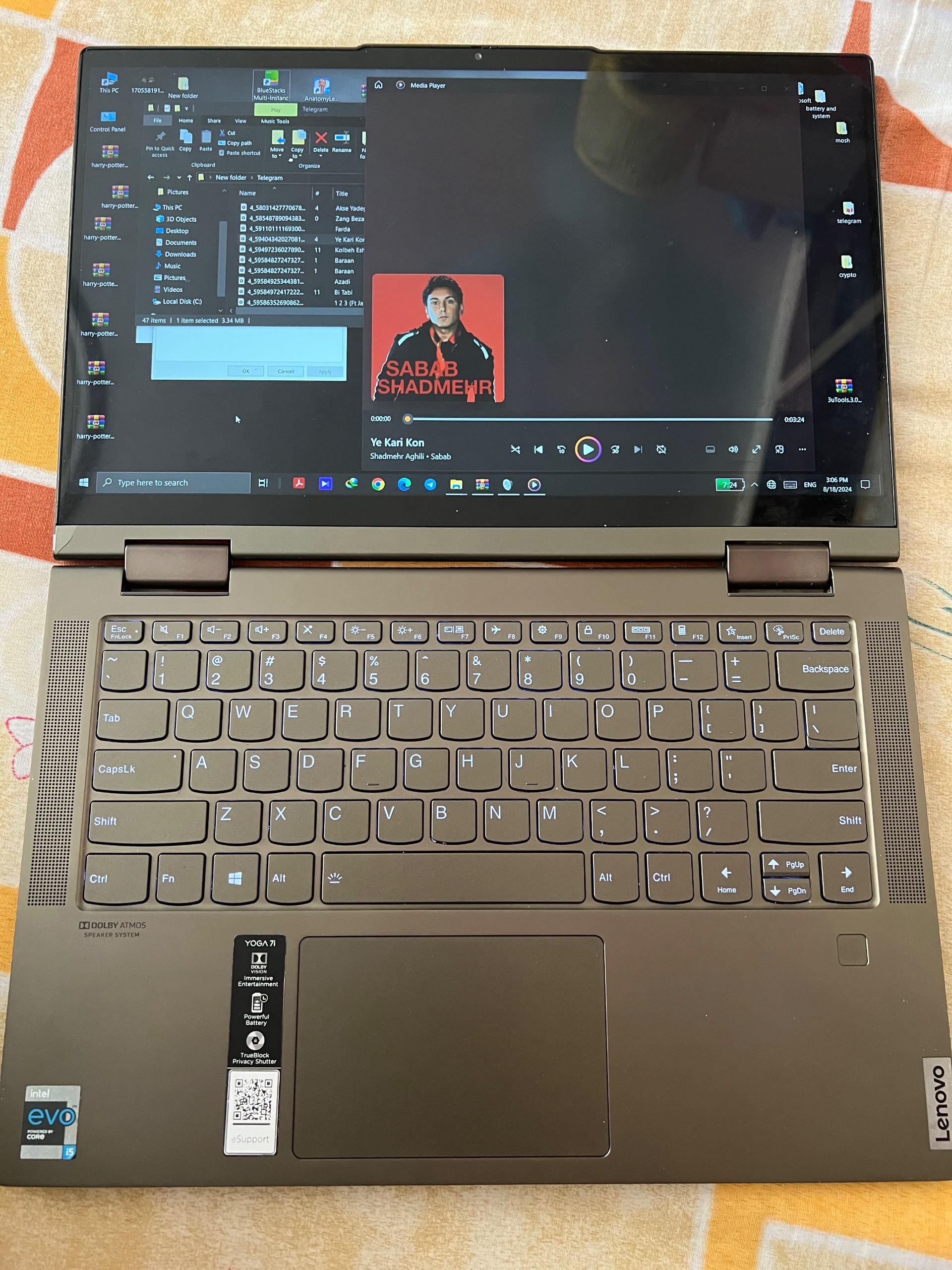 لپ تاپ lenovo yoga 7i 360xلمسی