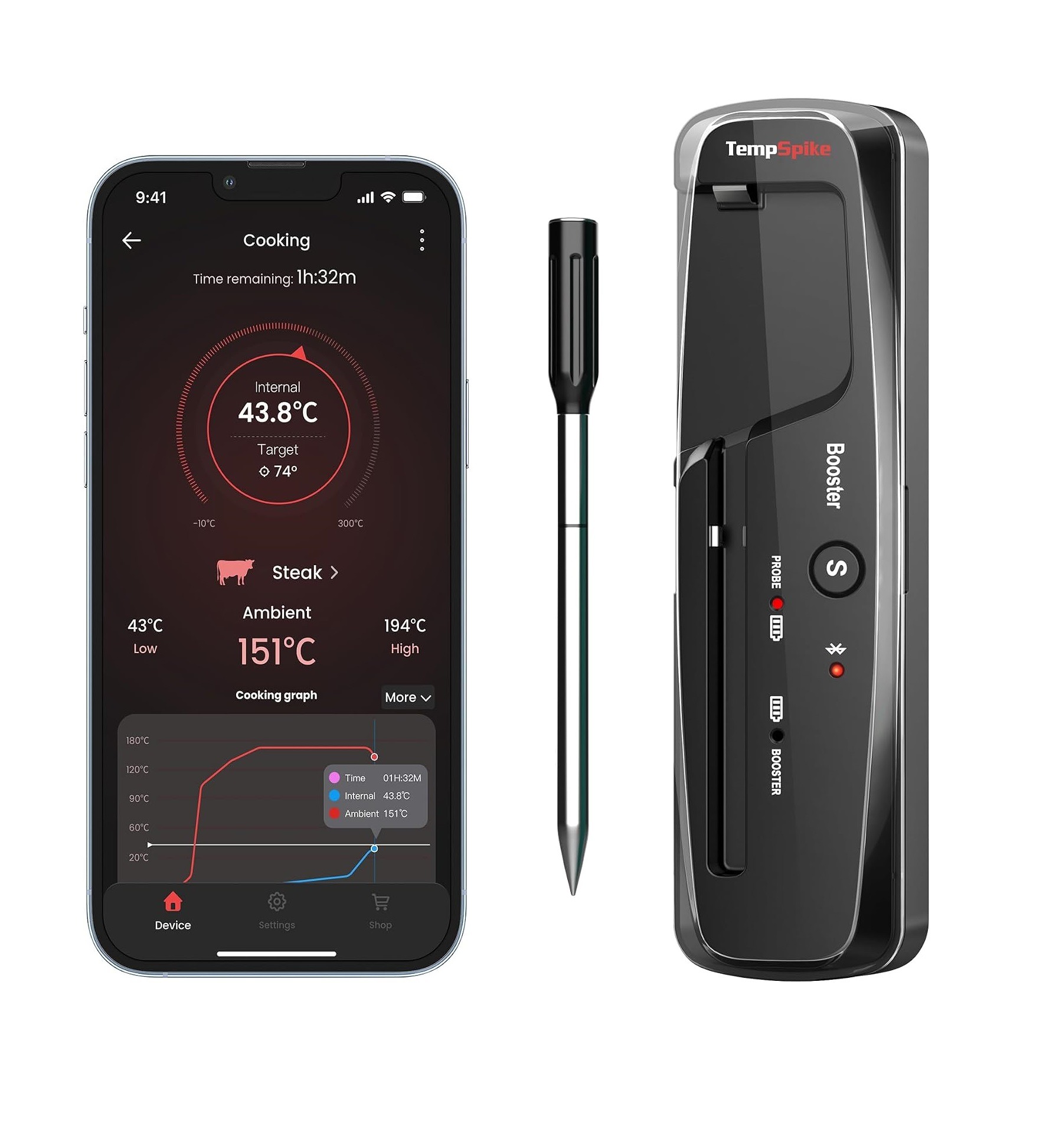 دماسنج گوشت بیسیم TempPro مدل 150M با بلوتوث