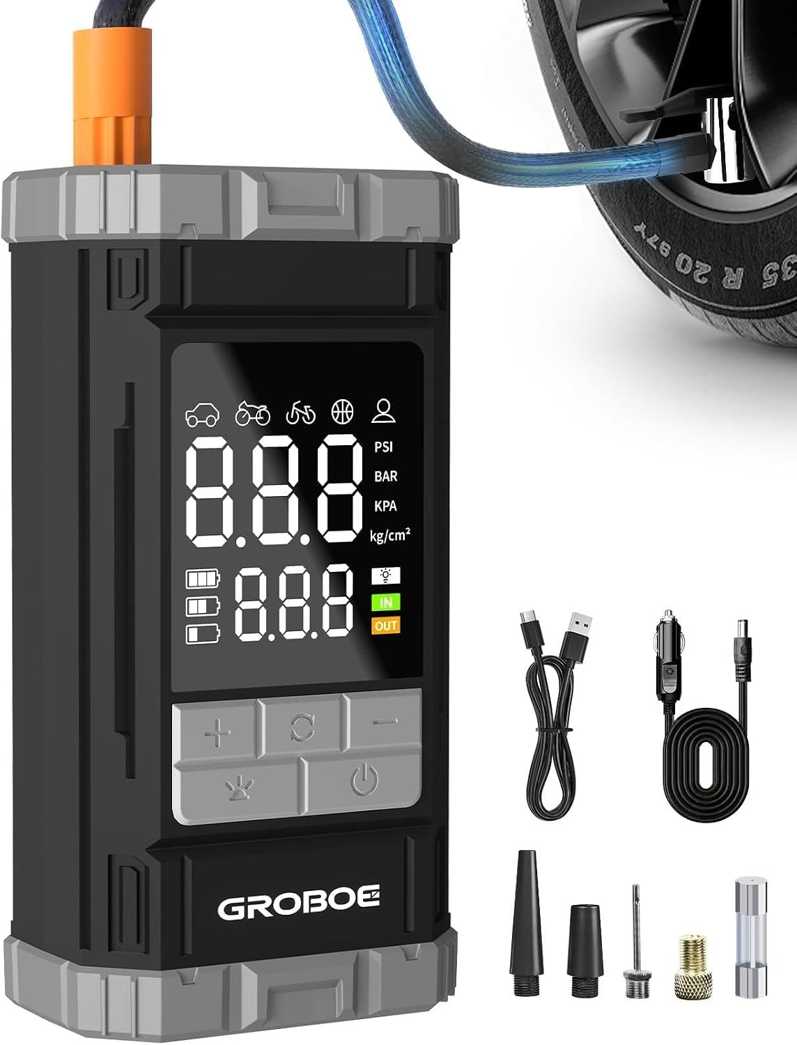 کمپرسور باد شارژی خودرو GROBOE 150 PSI