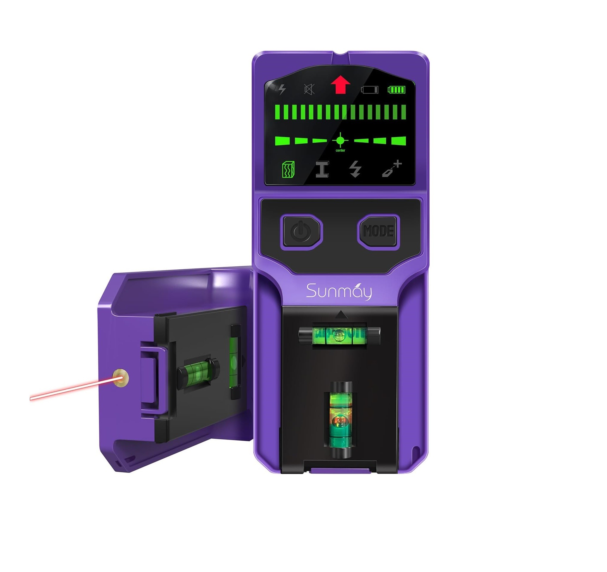 دتکتور دیواری 7 کاره SUNMAY با نمایشگر LCD