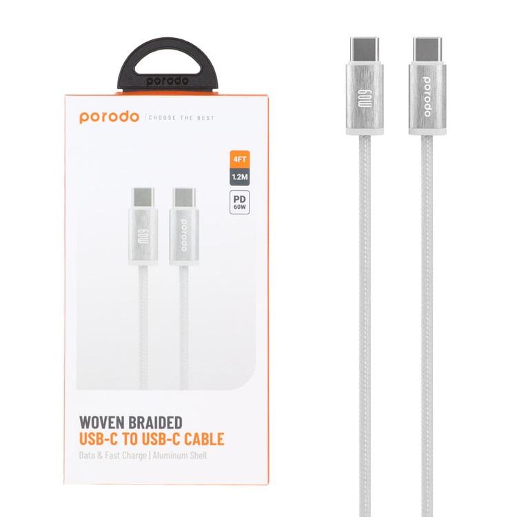 کابل تایپ سی به تایپ سی 1.2 متری فست Porodo