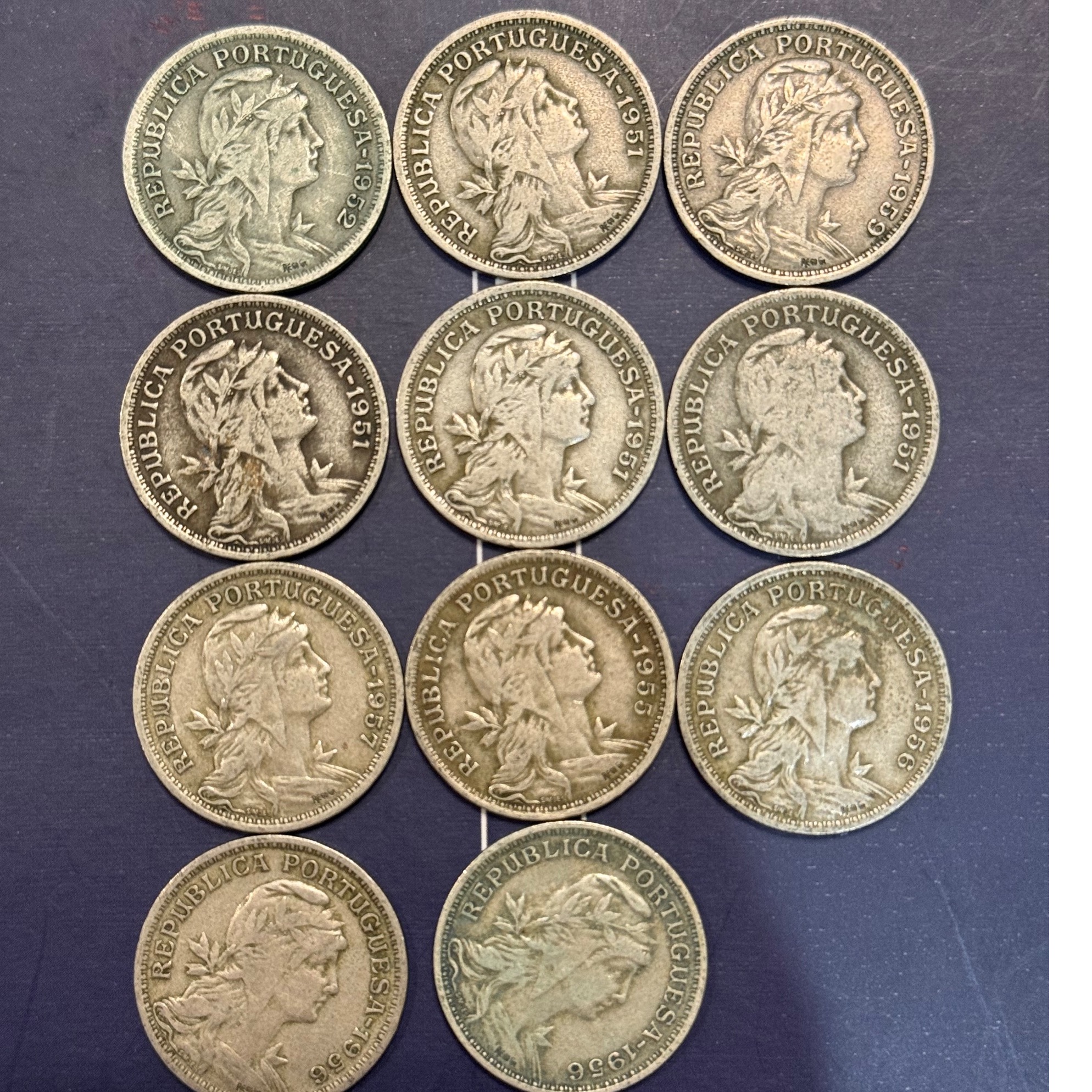 سکه پنجا سنتاووس دهه 50 میلادی