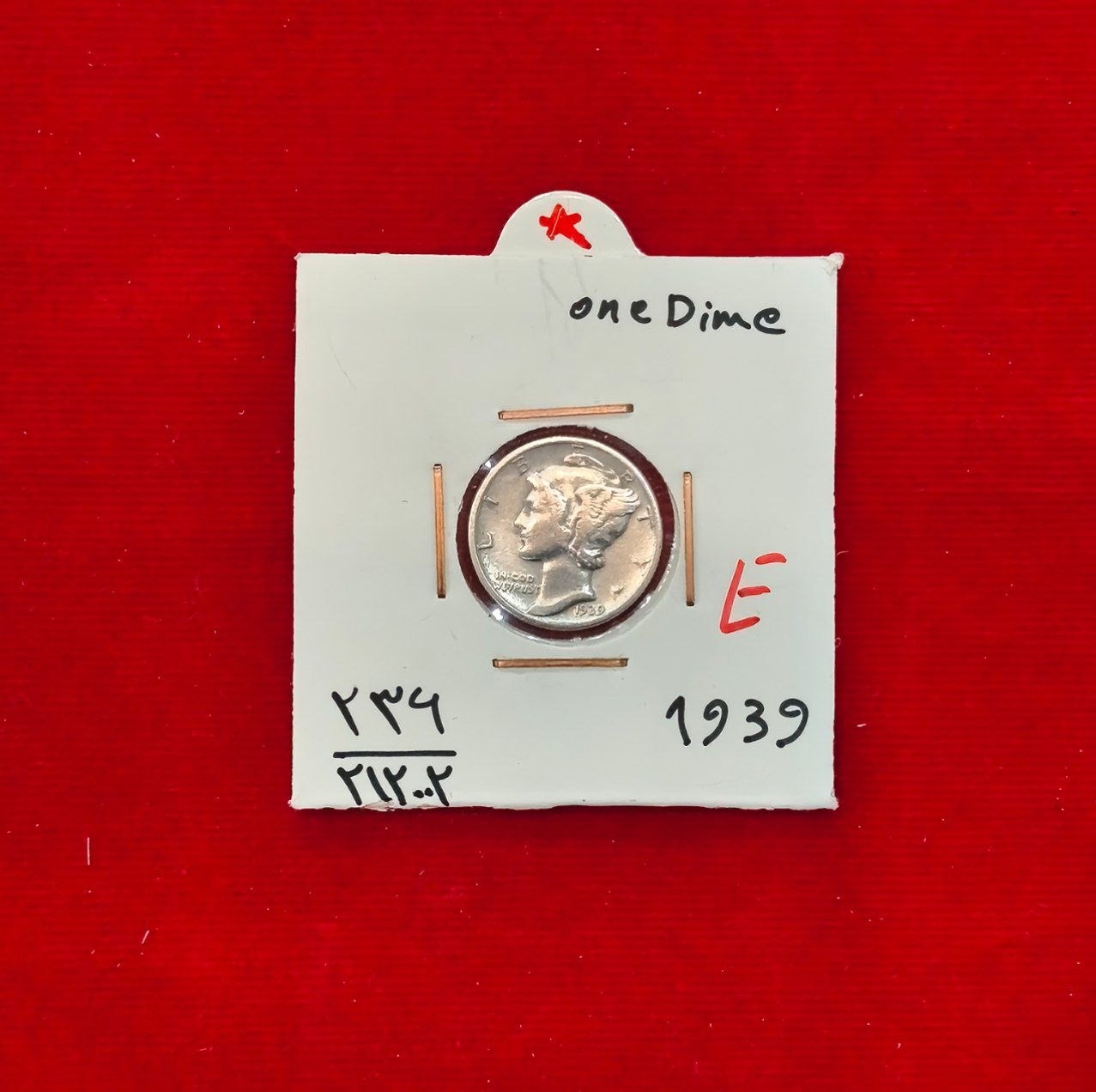سکه one dime مرکوری 1939 نقره