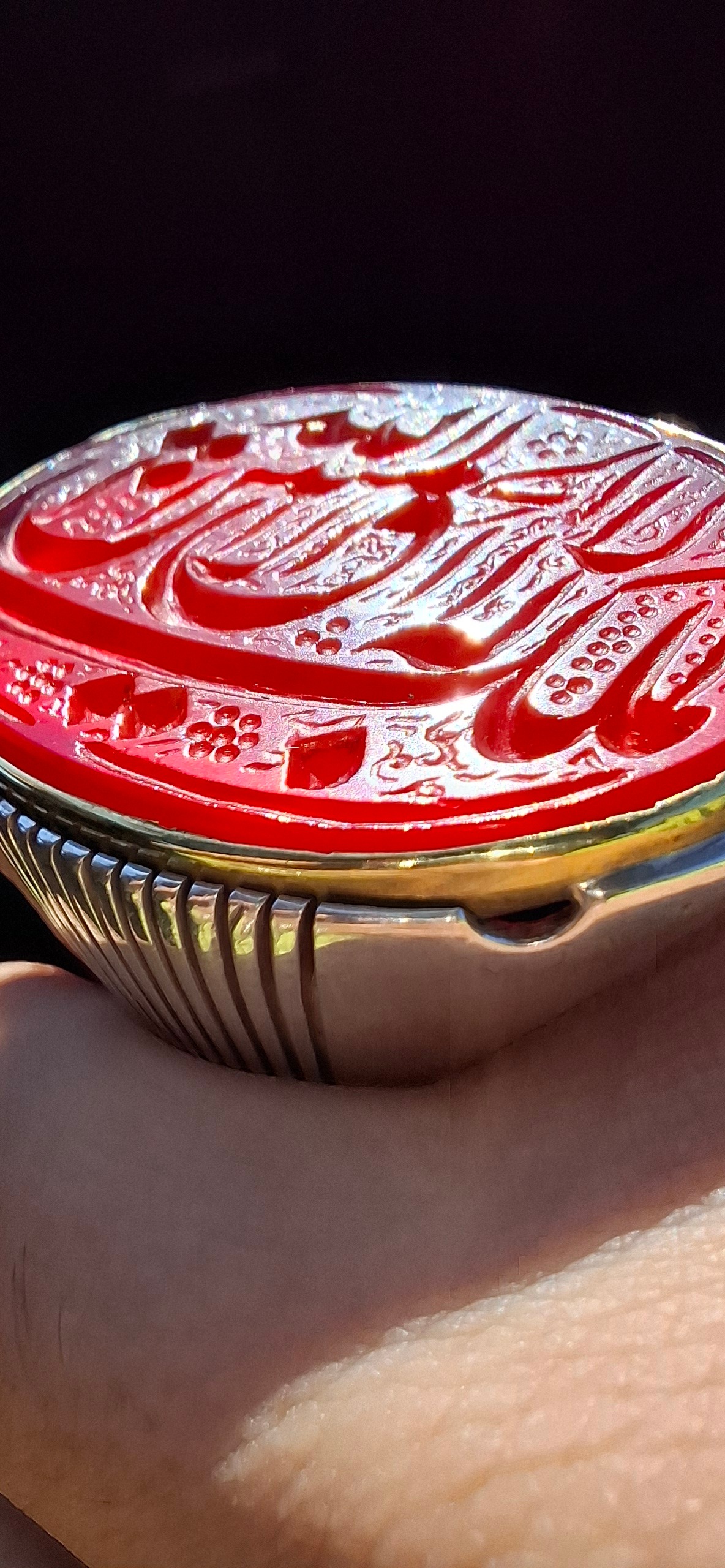 انگشتر نقره خطی