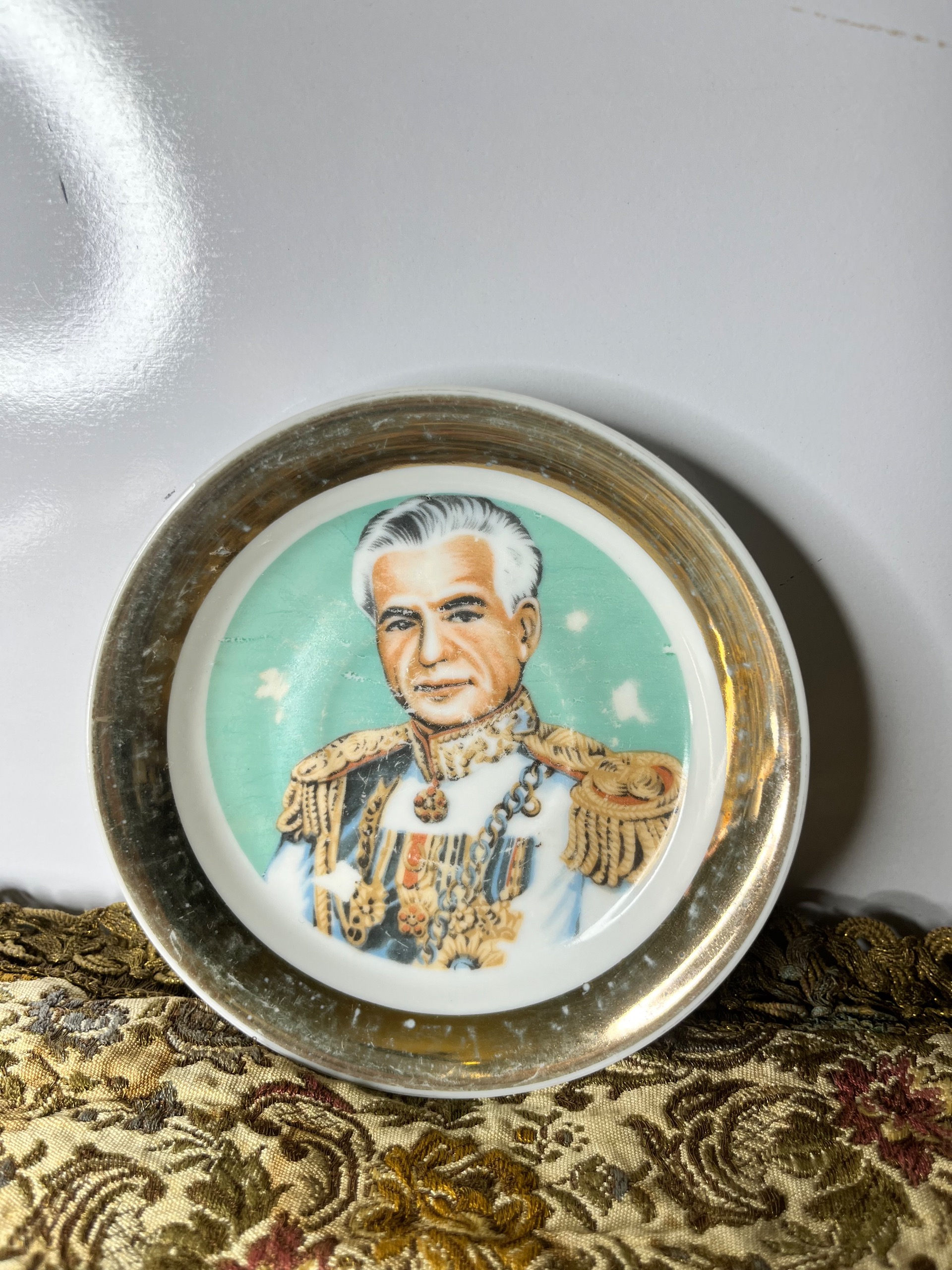 نعلبکی قدیمی چینی رخ شاهنشاه اصلی ساخت ژاپن