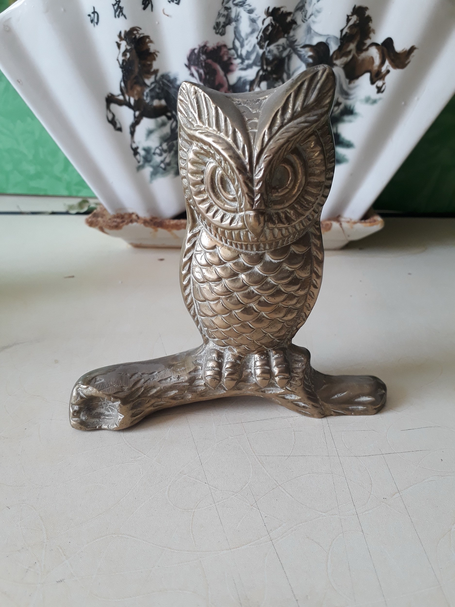 مجسمه برنجی توپر و سنگین جغد