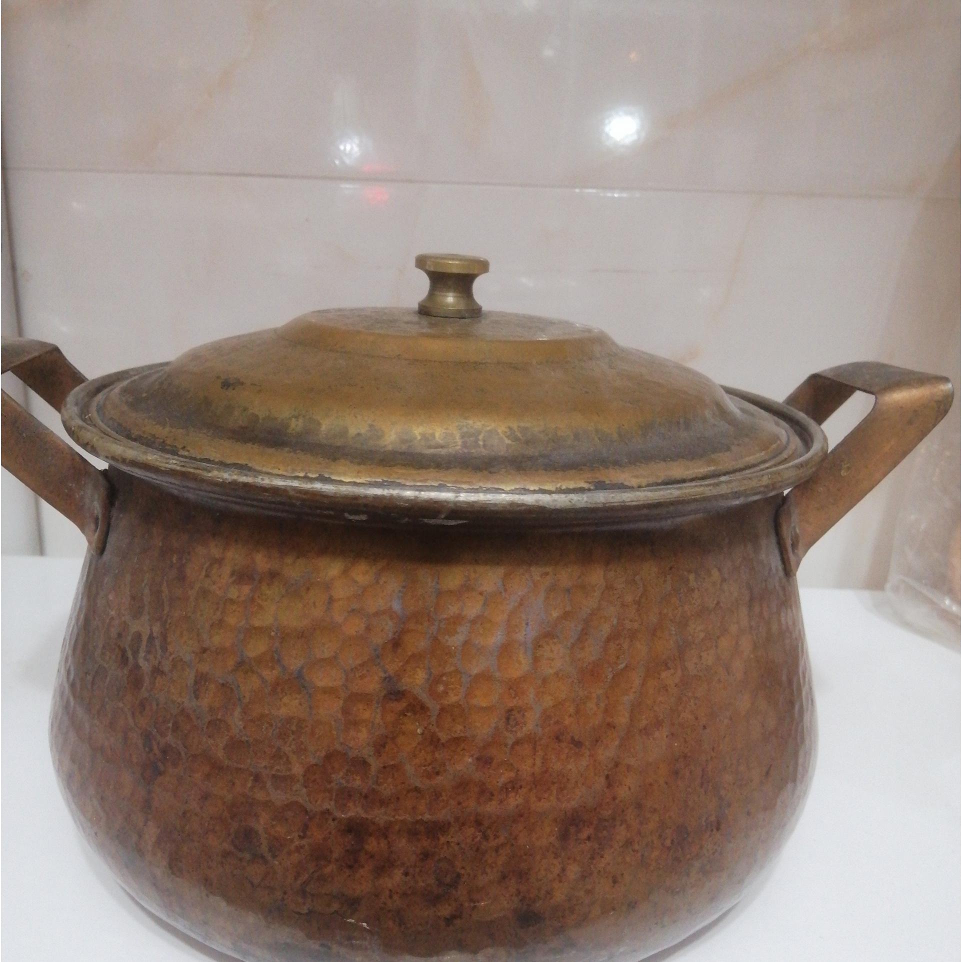 قابلمه مسی، دسته دو، سالم، ورق ضخیم