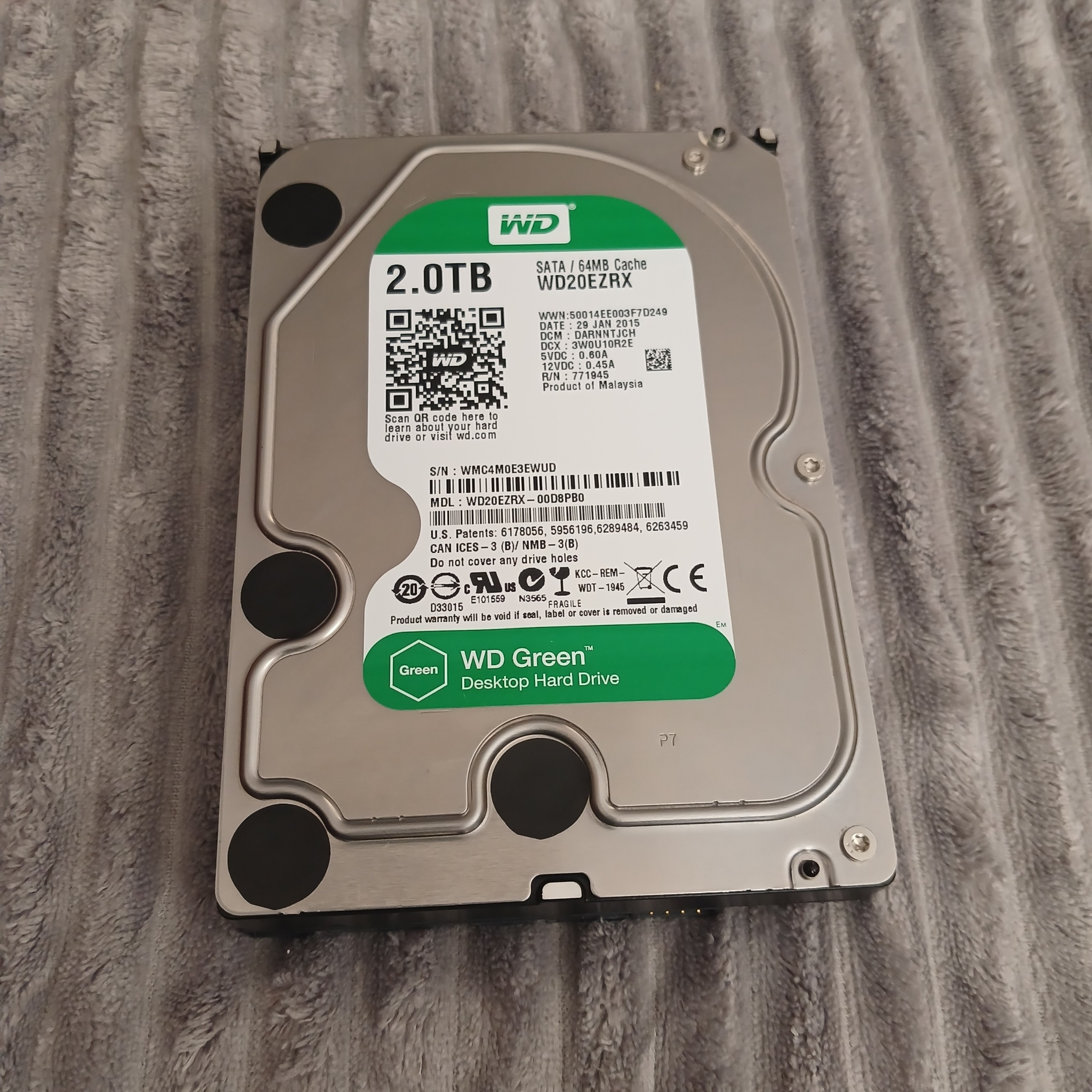 هارد دو 2 ترابایت WD هلث75 GREEN