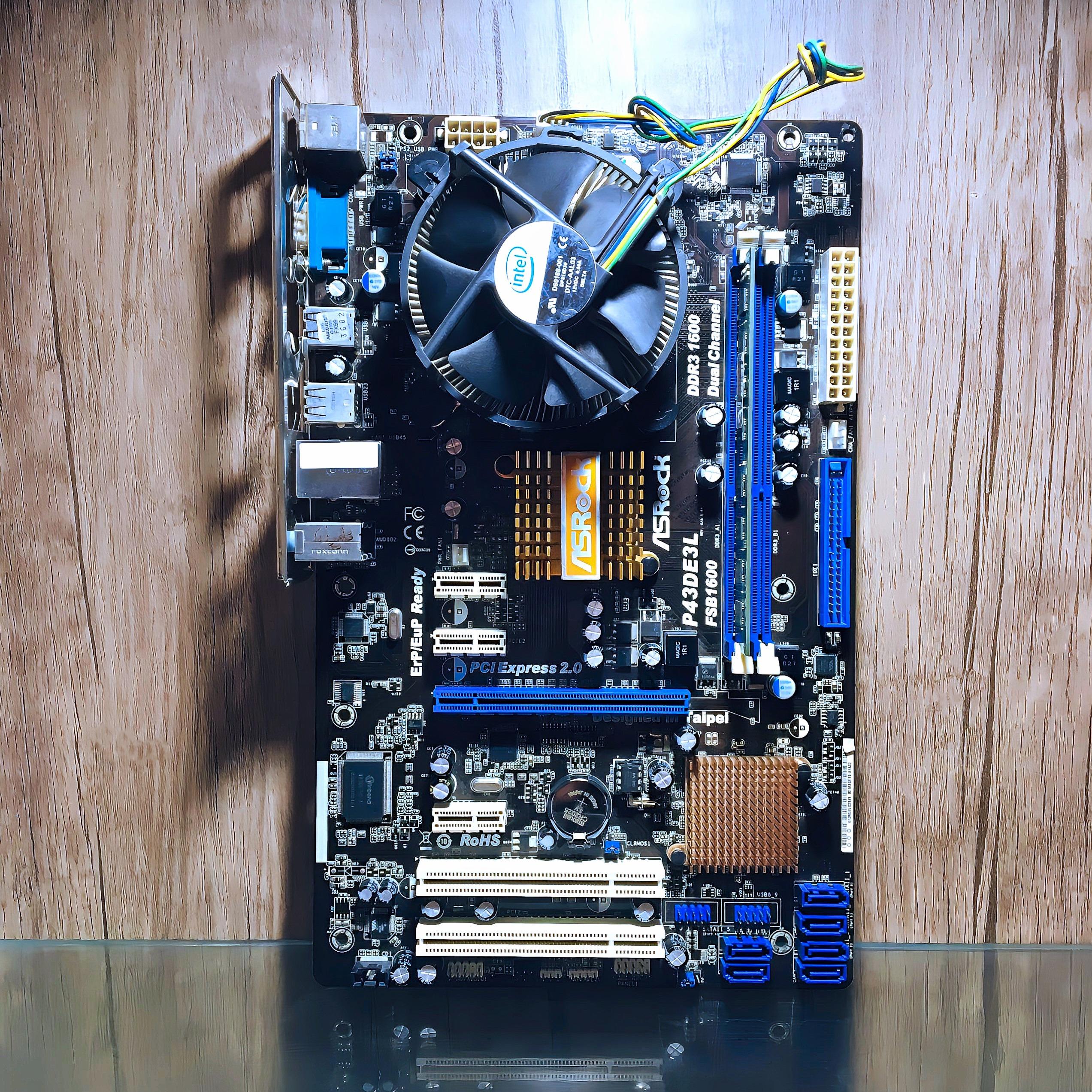 باندل چهار هسته ASRock P43DE3L | Core 2 Quad Q9550