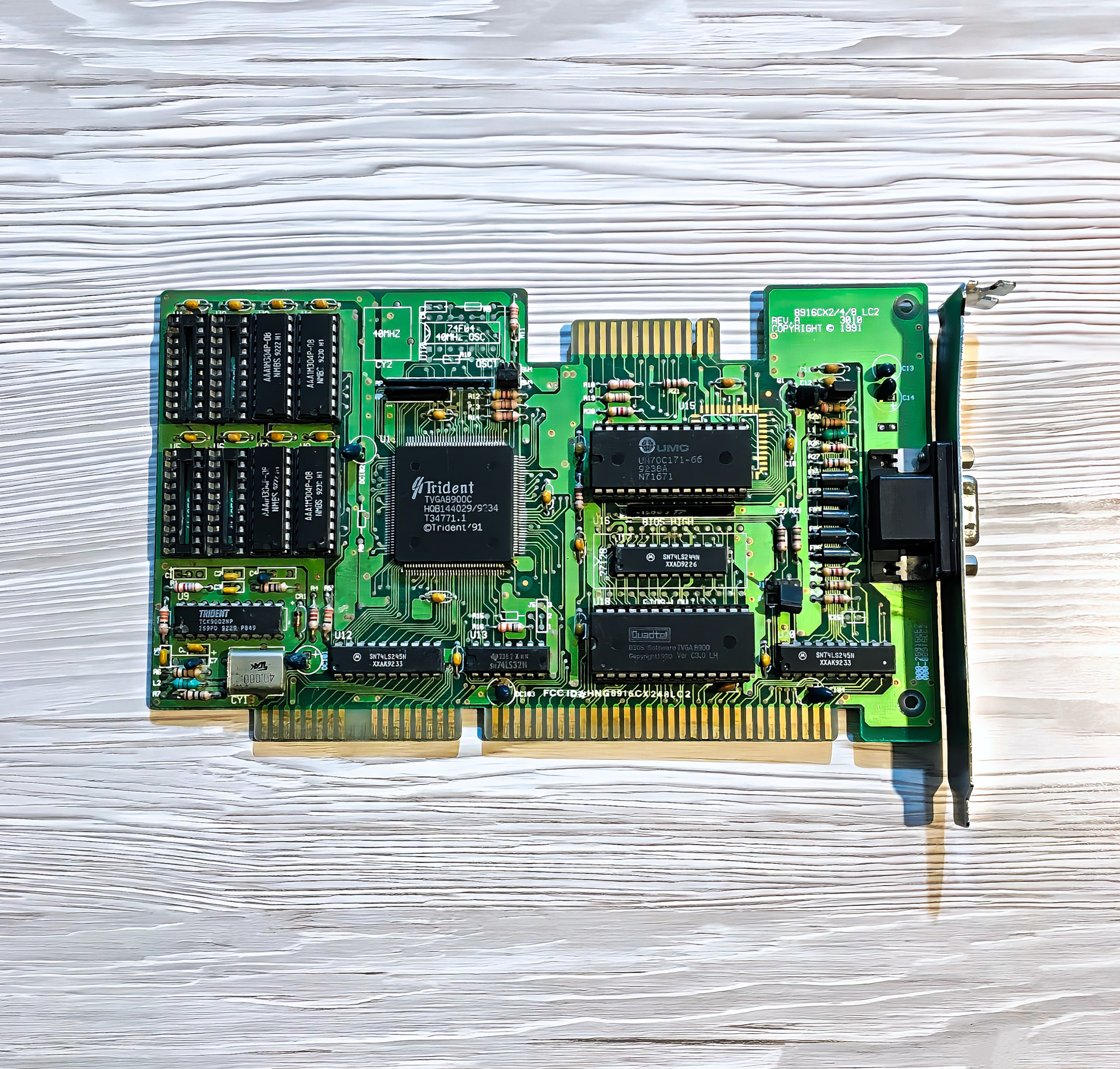 کارت گرافیک Trident TVGA8900 - 512KB ISA © 1991