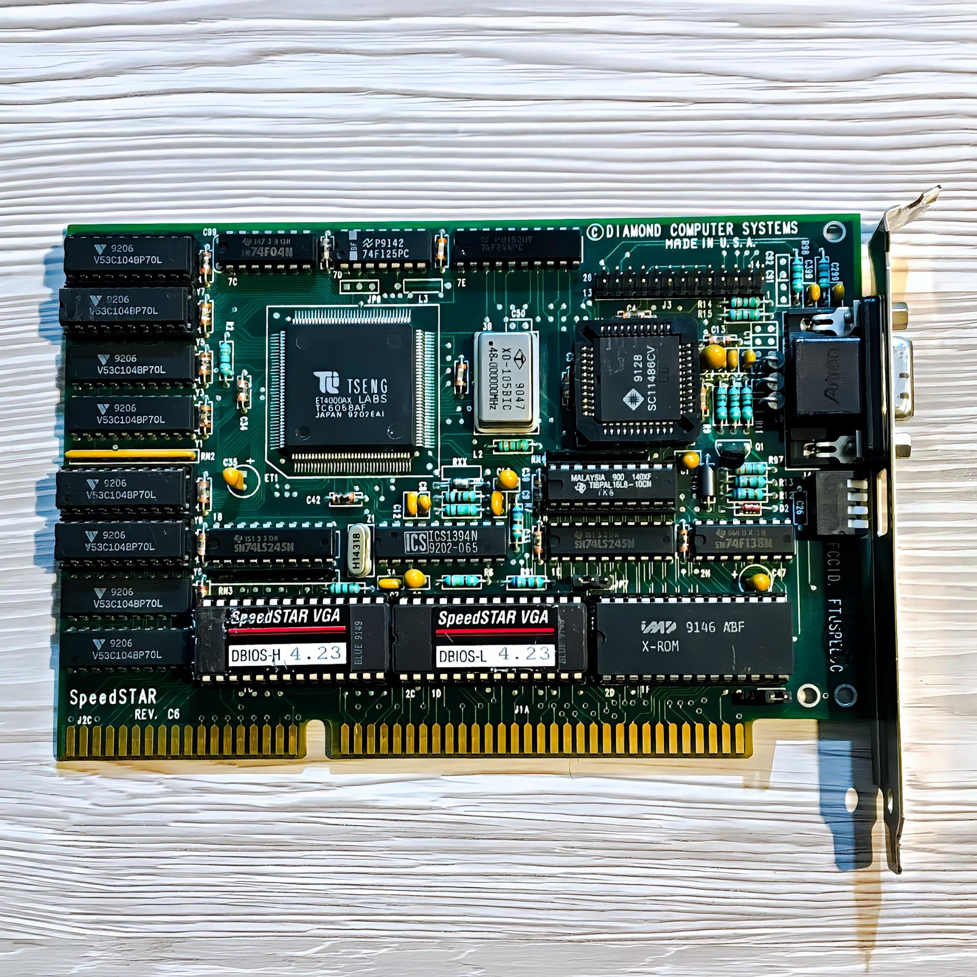 کارت گرافیک Tseng - 512kB ISA 16bit © USA 1989