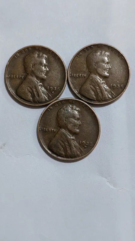 سکه یک سنت لینکلن 1935 s.d و ساده