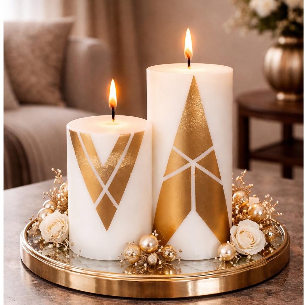 شمع مدل استوانه کد 114 دو تکه