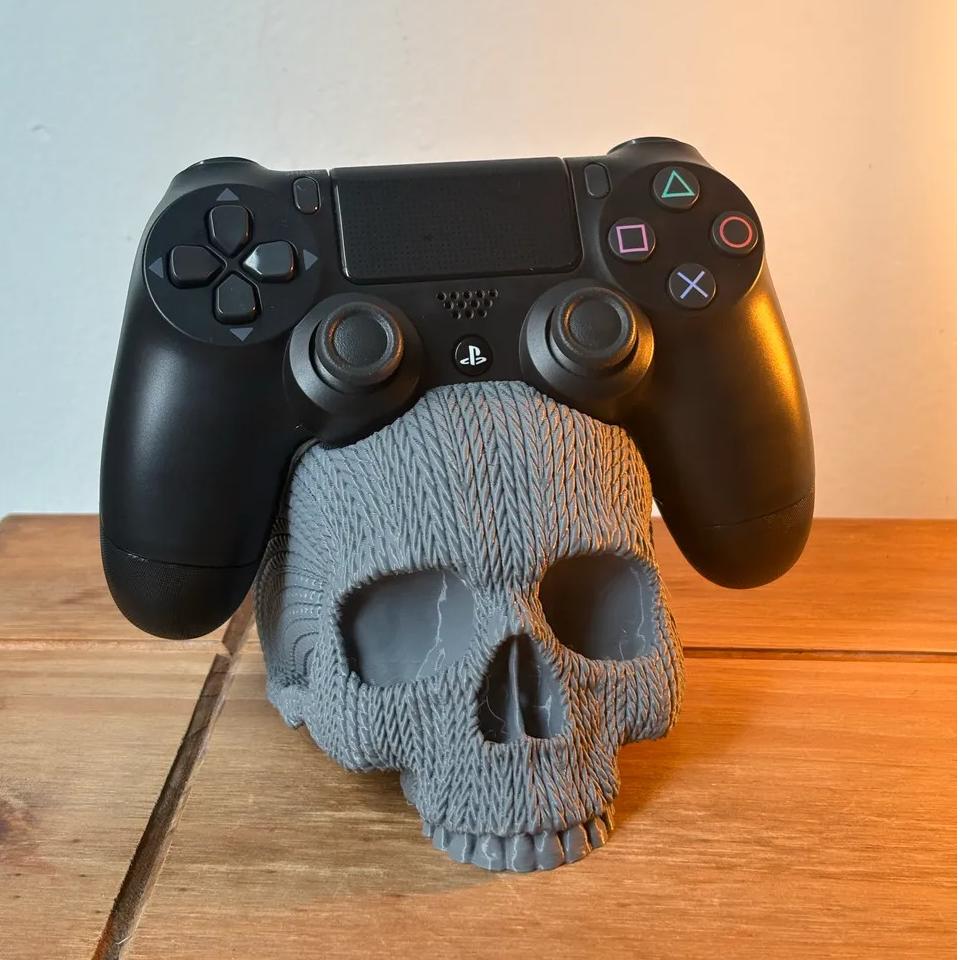 استند دسته بازی طرح جمجمه ps4 سفید