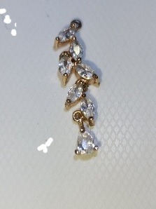 تک گوشواره اب طلا 18 عیار توضیحات