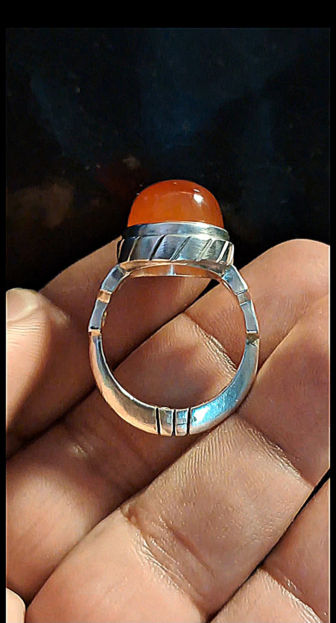 انگشتر عقیق نقره