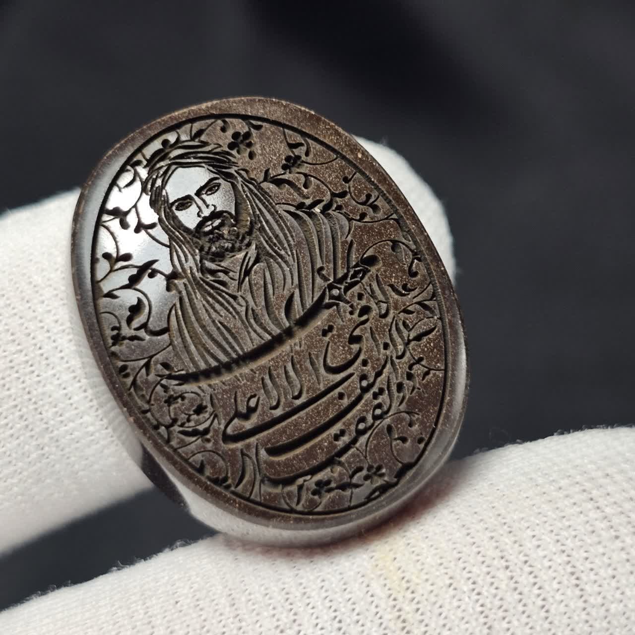 نگین سنگ حدید سماقی معدنی شمایل 38788