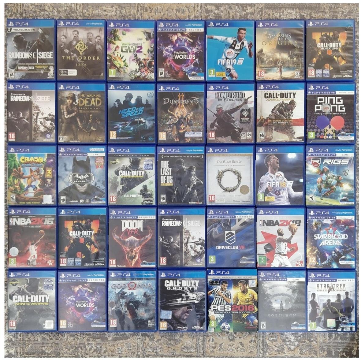 مزایده یکجا 35 عدد بازی PS4